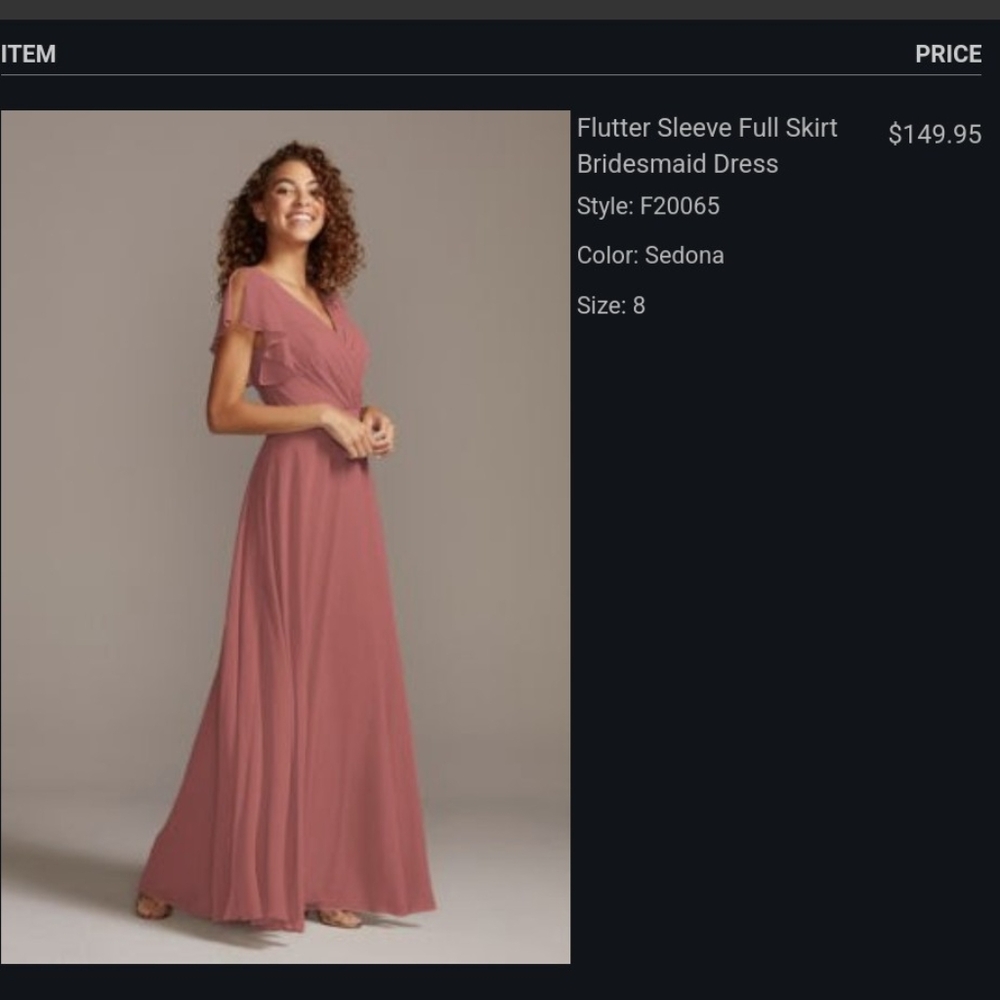 Davids Bridal Sedona Bridesmaid Dress